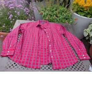 Lands’ End Shirt Womens 12P Red